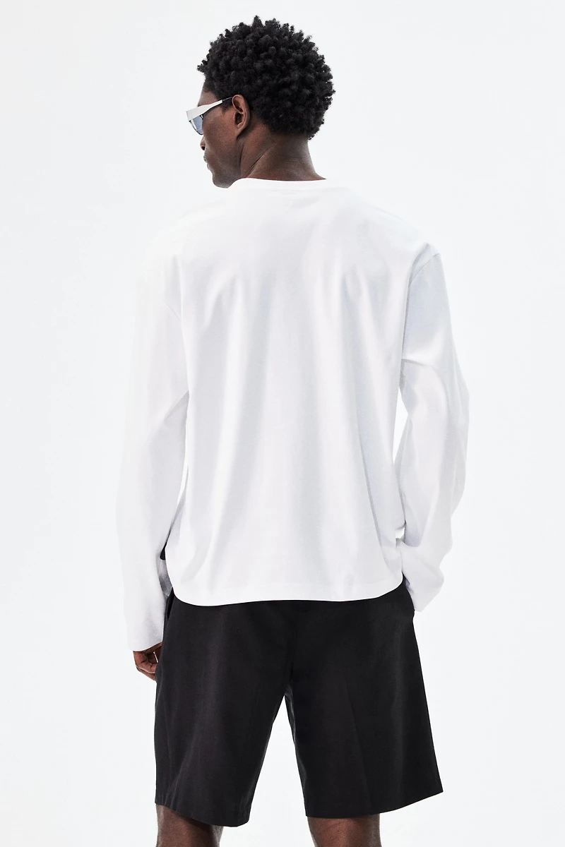 Loose-Fit Long-Sleeved Jersey Shirt