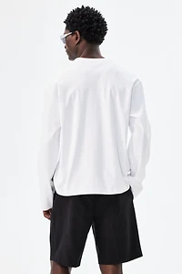 Loose-Fit Long-Sleeved Jersey Shirt