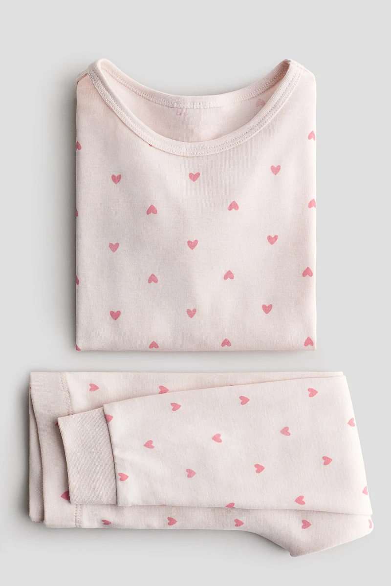 Snug-Fit Printed Cotton Pajamas