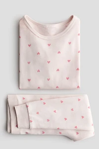 Snug-Fit Printed Cotton Pajamas