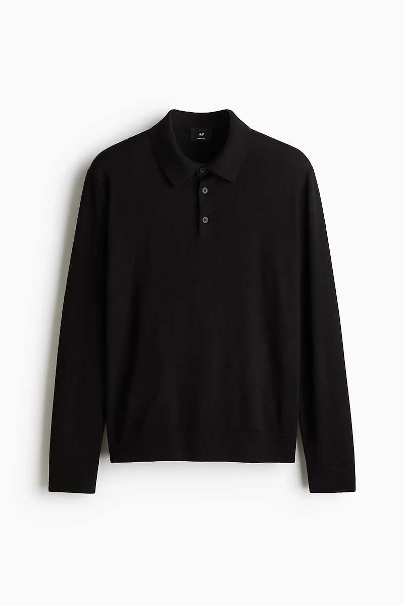 Regular-Fit Merino Wool Polo Shirt