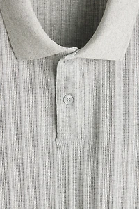 Slim-Fit Textured Jersey Polo Shirt