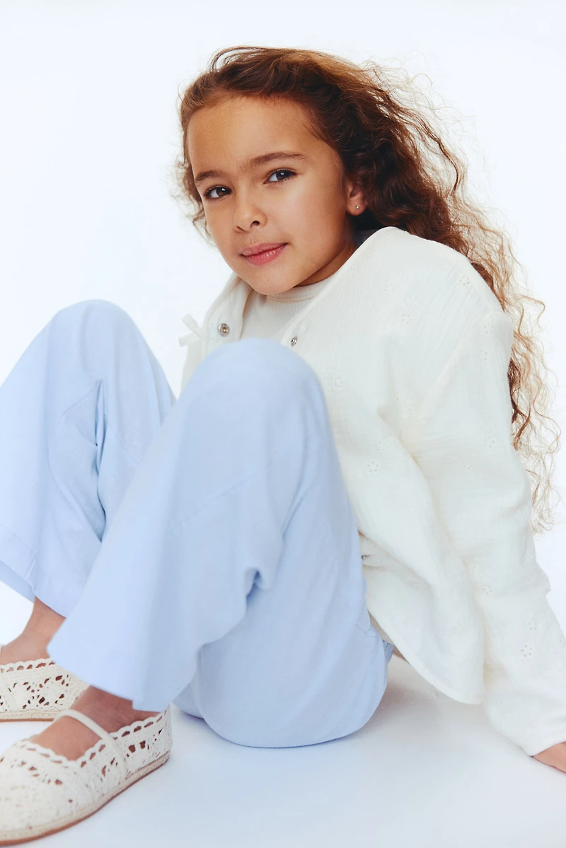 Linen-Blend Drawstring Pants