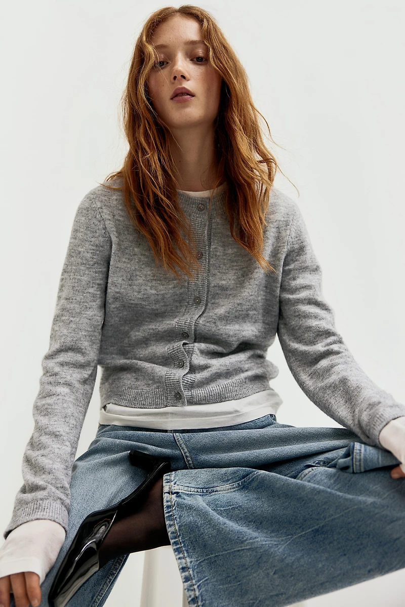 Fine-Knit Cardigan