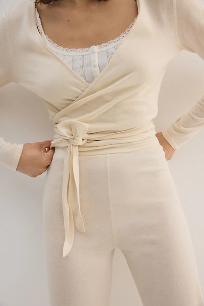 Fine-Knit Wrap Cardigan