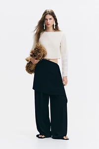 Pantalon chic avec jupe superposée