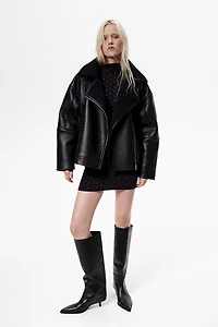 Veste double face de style motard