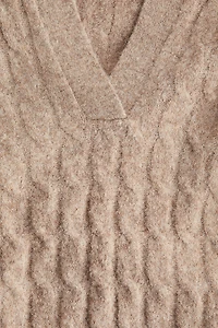 Chandail style polo en tricot torsadé