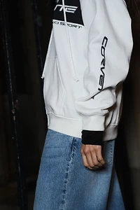 Oversized Printed Hooded Jacket