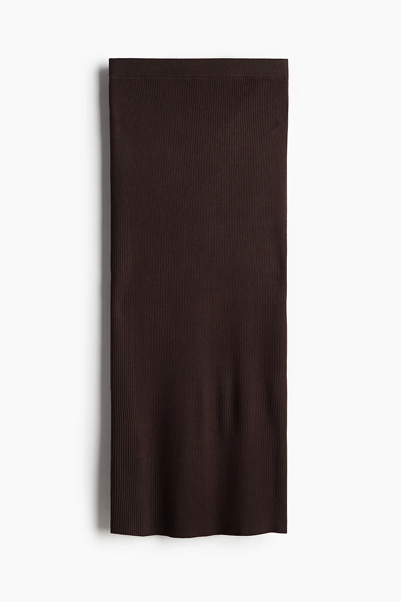 Rib-Knit Pencil Skirt