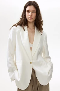 Blazer en lin mélangé