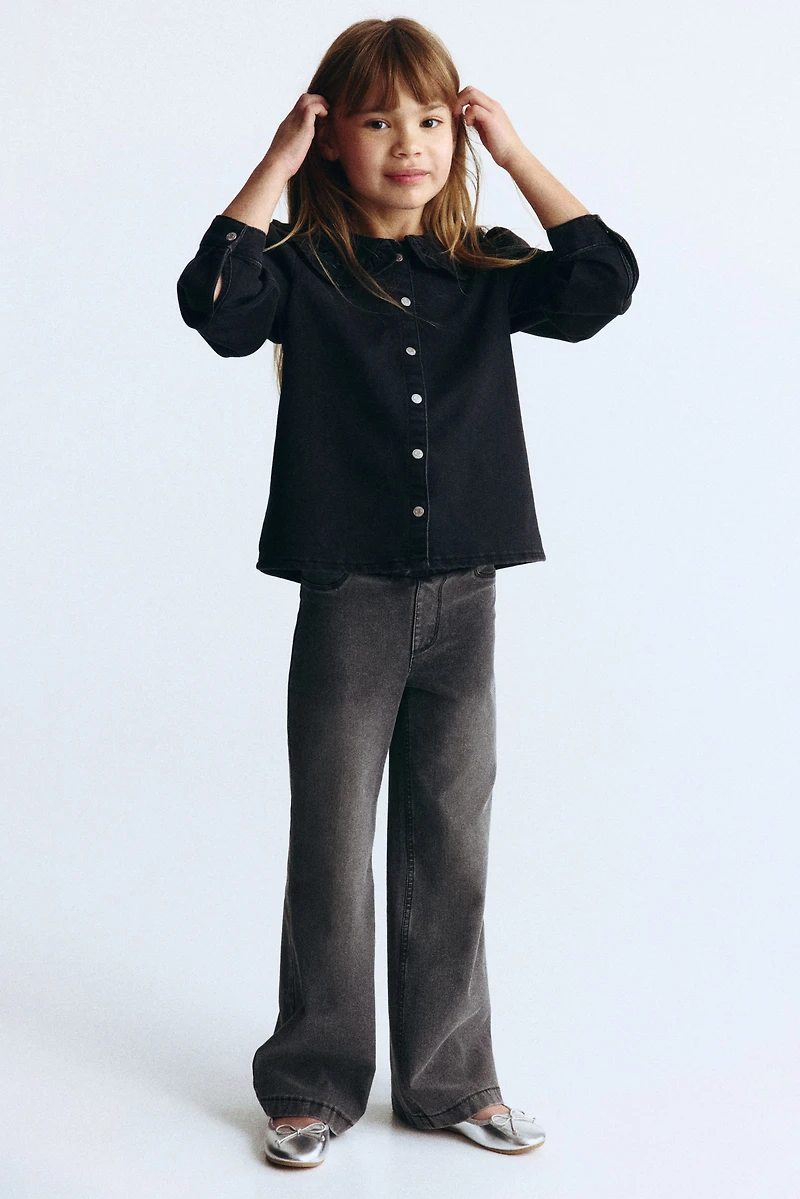 Wide Denim-look Pants