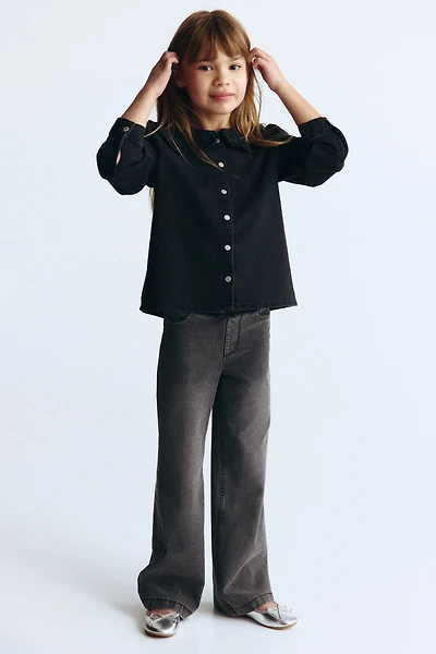 Wide Denim-look Pants