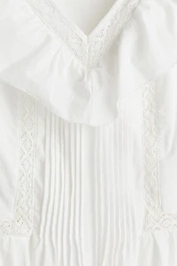 Robe volantée en coton