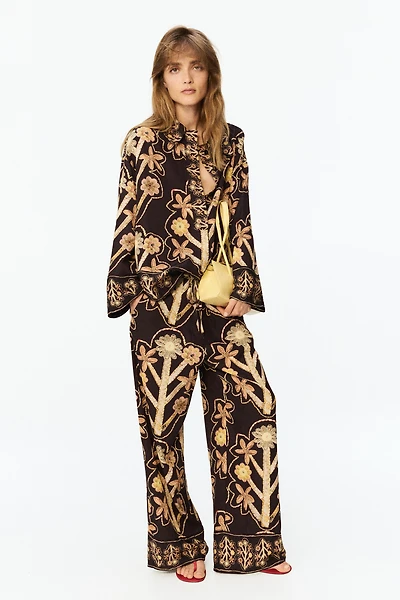 Chemise à enfiler avec imprimé fleuri