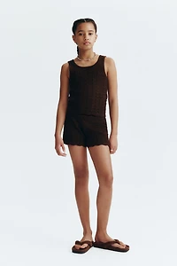 Short en tricot pointelle