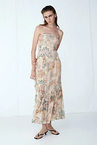 Smocked Bandeau Dress