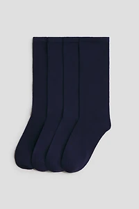 Lot de 4 paires chaussettes scolaires montantes