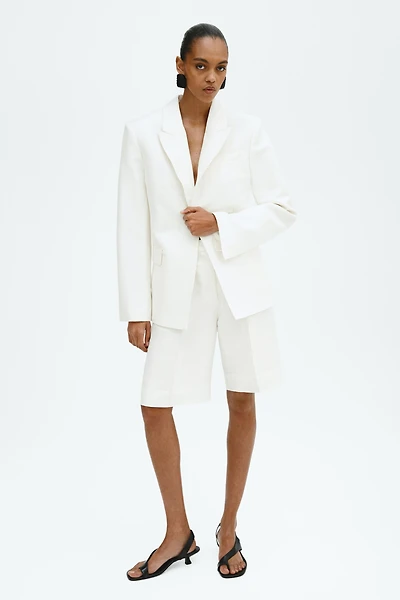 Short Bermuda en lin mélangé