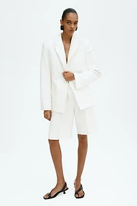 Short Bermuda en lin mélangé