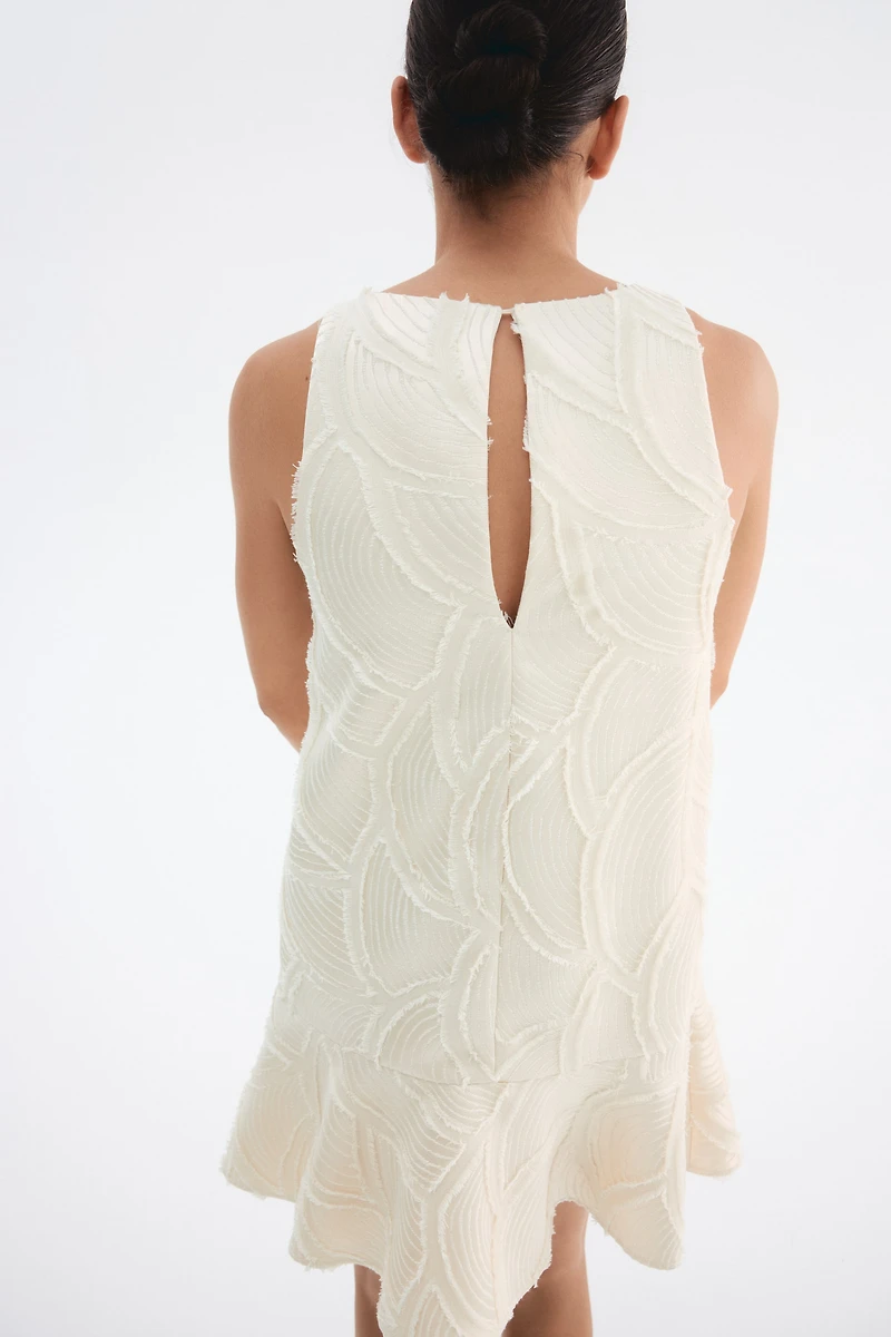 Jacquard-Weave Shift Dress