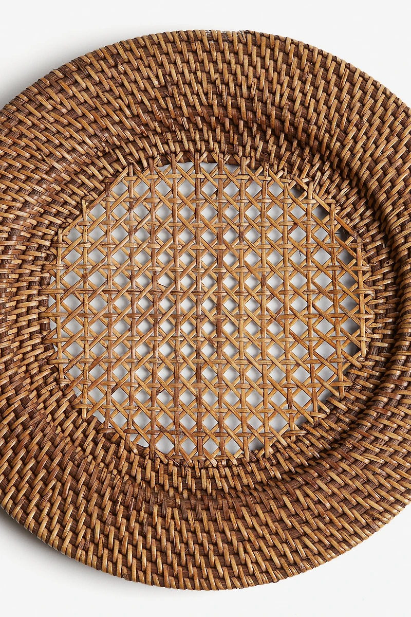 2-Pack Rattan Charger Plates