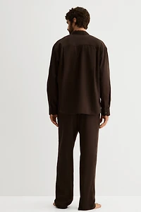 Lyocell-Blend Pajama Shirt and Pants