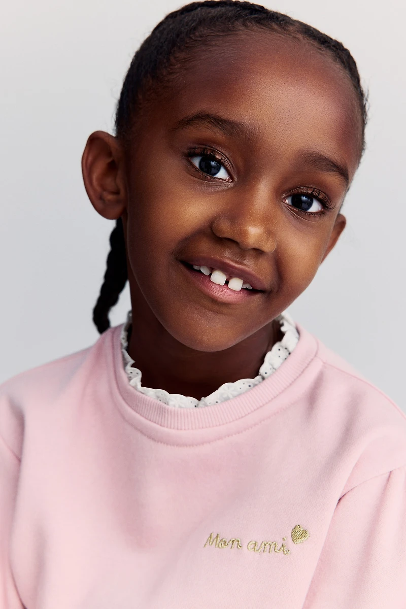 Chandail en molleton volanté