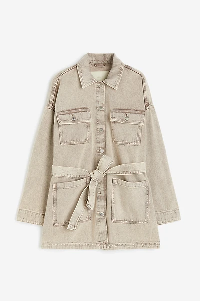 Veste en denim avec ceinture