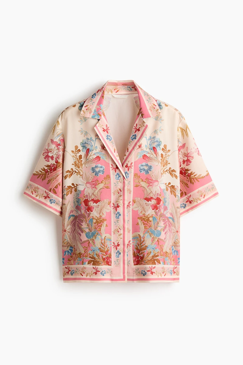 Short-Sleeved Lyocell Shirt