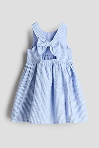 Robe en crépon de coton avec boucle