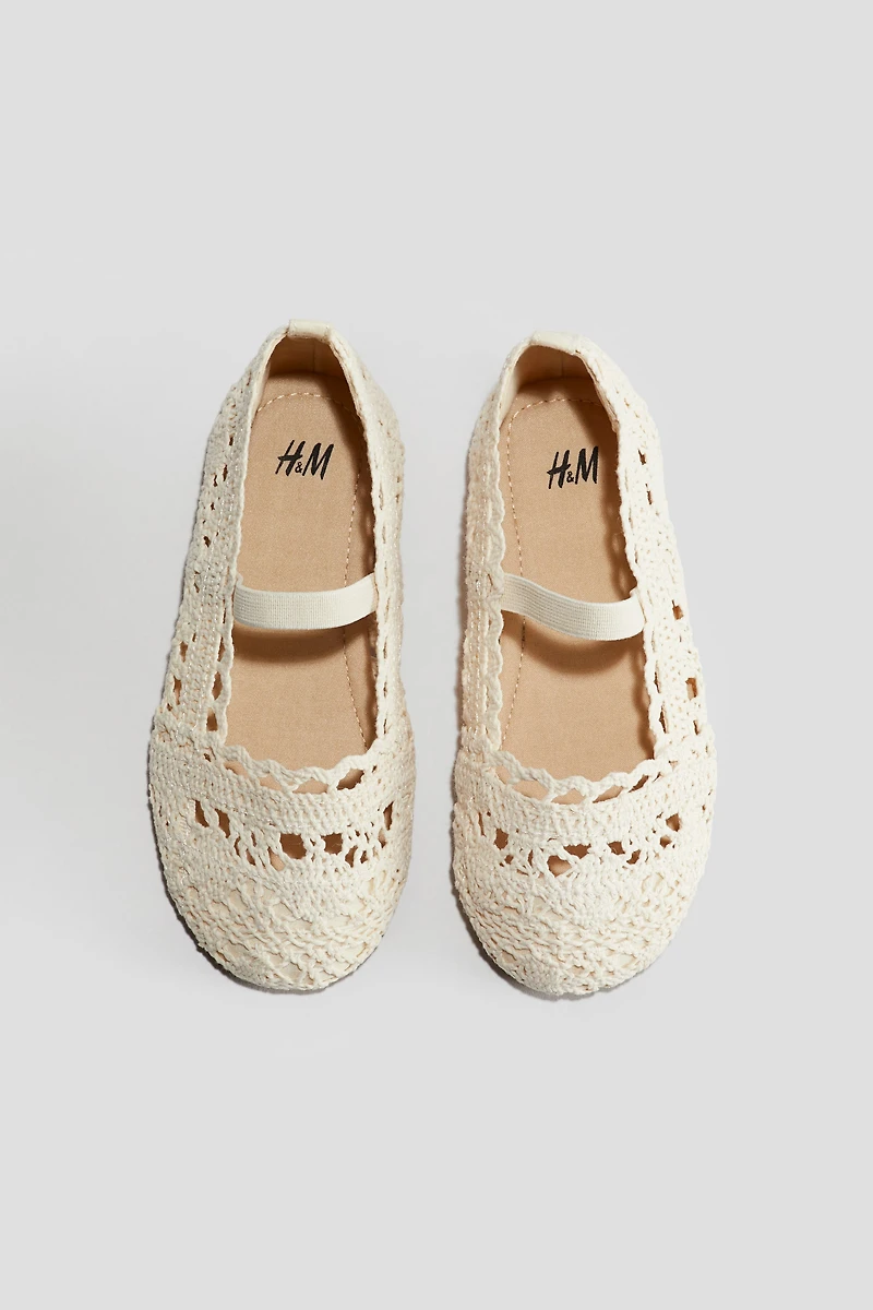 Crochet-Look Ballet Flats
