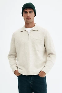 Regular-Fit Half-Zip Sweater