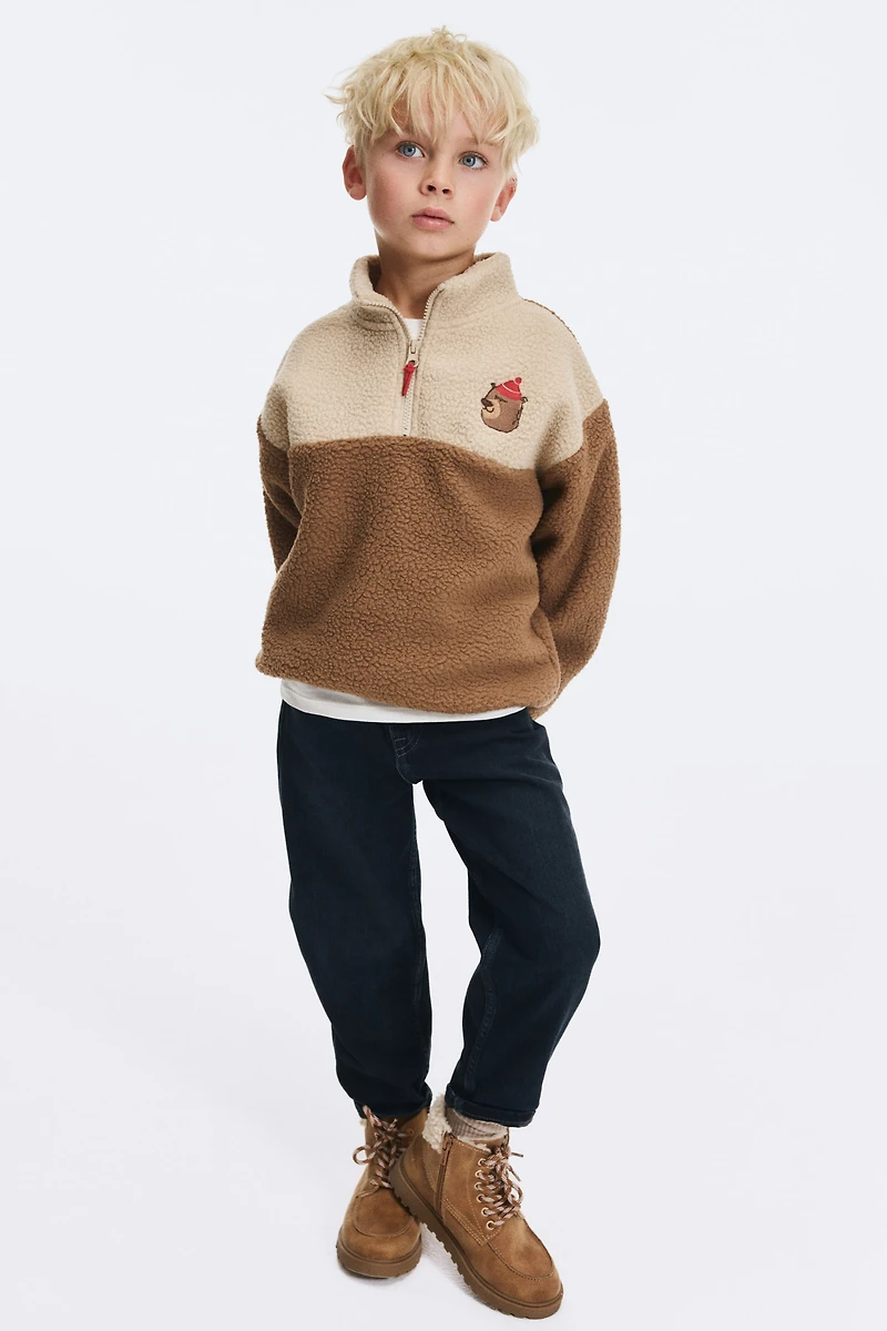 Teddy Fleece Half-Zip Sweatshirt