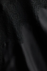 Lace-Trimmed Satin Camisole Top