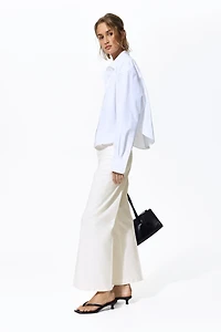 Pantalon coupe bottillon en toile de coton