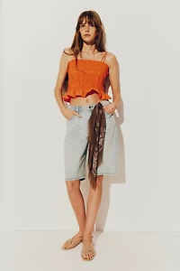 Haut en nid d'abeille à fines bretelles