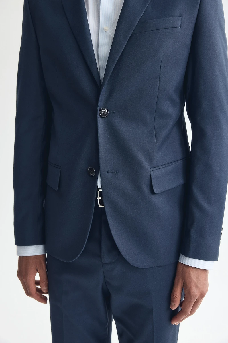 Veste près du corps à fermeture droite