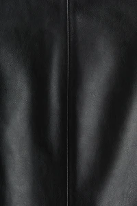 Coated Tie-Belt Dress