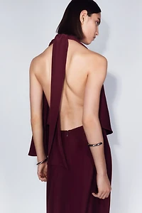 Cape-Sleeved Kaftan Dress