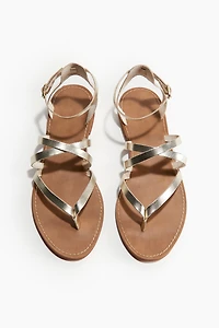 Sandales à brides en cuir