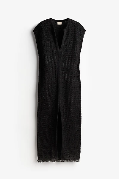 Raffia-look Kaftan Dress