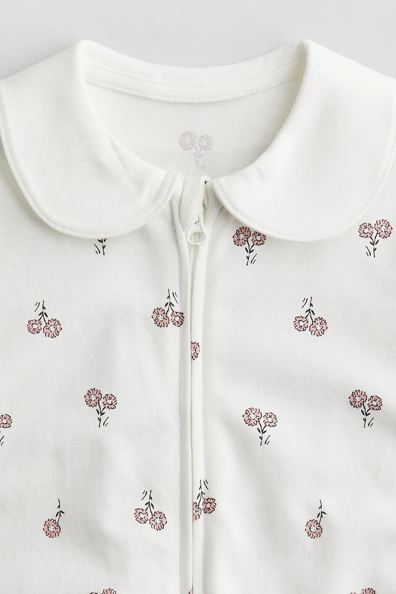 Pajama Jumpsuit with Collar