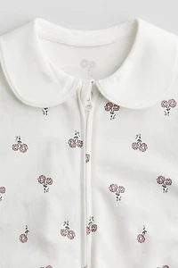 Pajama Jumpsuit with Collar