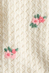 Pointelle-Knit Cardigan