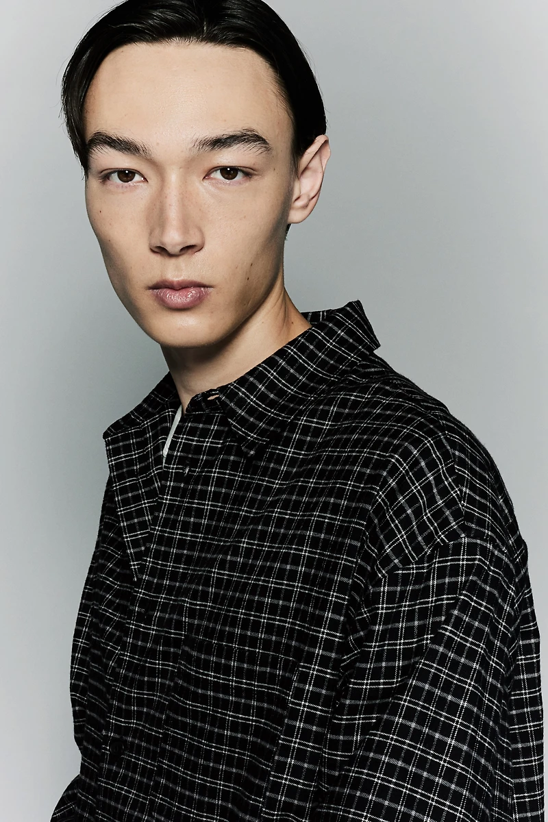 Loose Fit Flannel Shirt