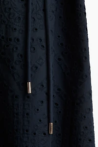 Robe chemisier avec broderie anglaise
