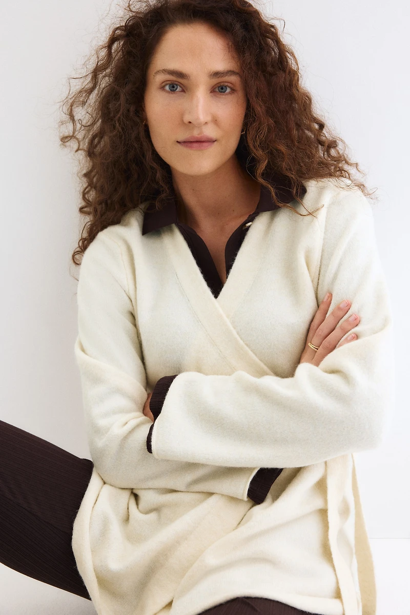 MAMA Before & After Wrap-front Cardigan