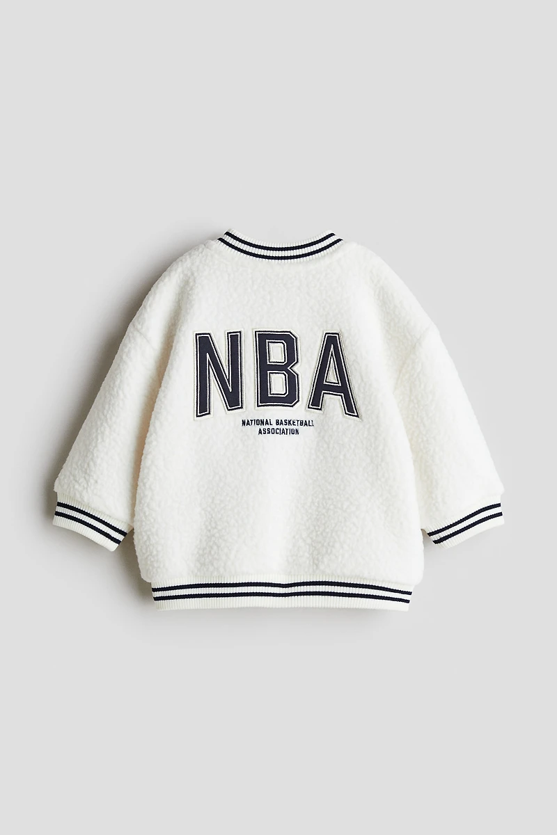 Patch-Detail Baseball Jacket