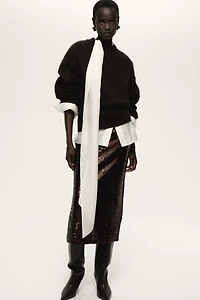 Jupe midi à sequins